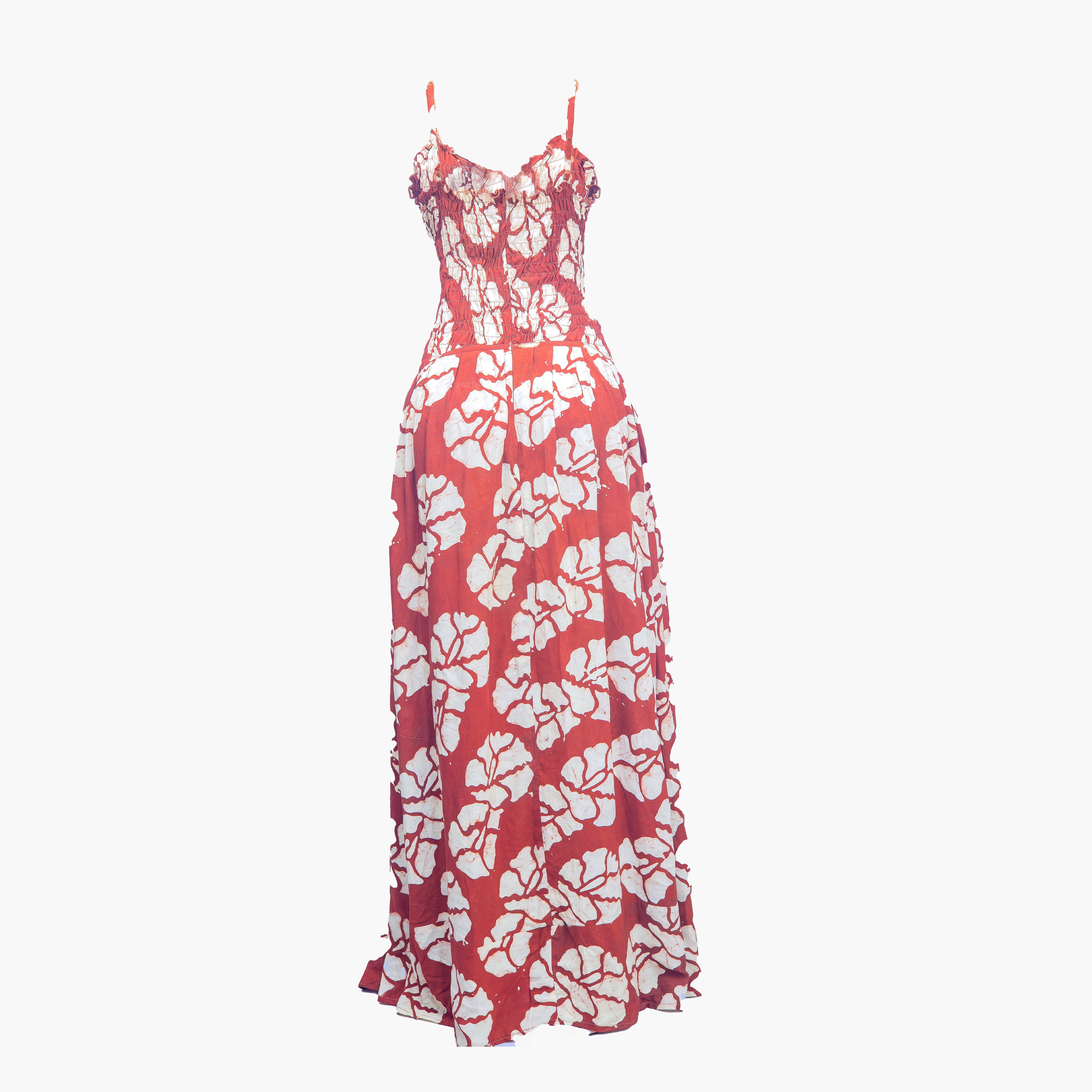 Chocolate & Caramel Hibiscus Dress With Beaded Details Dress
