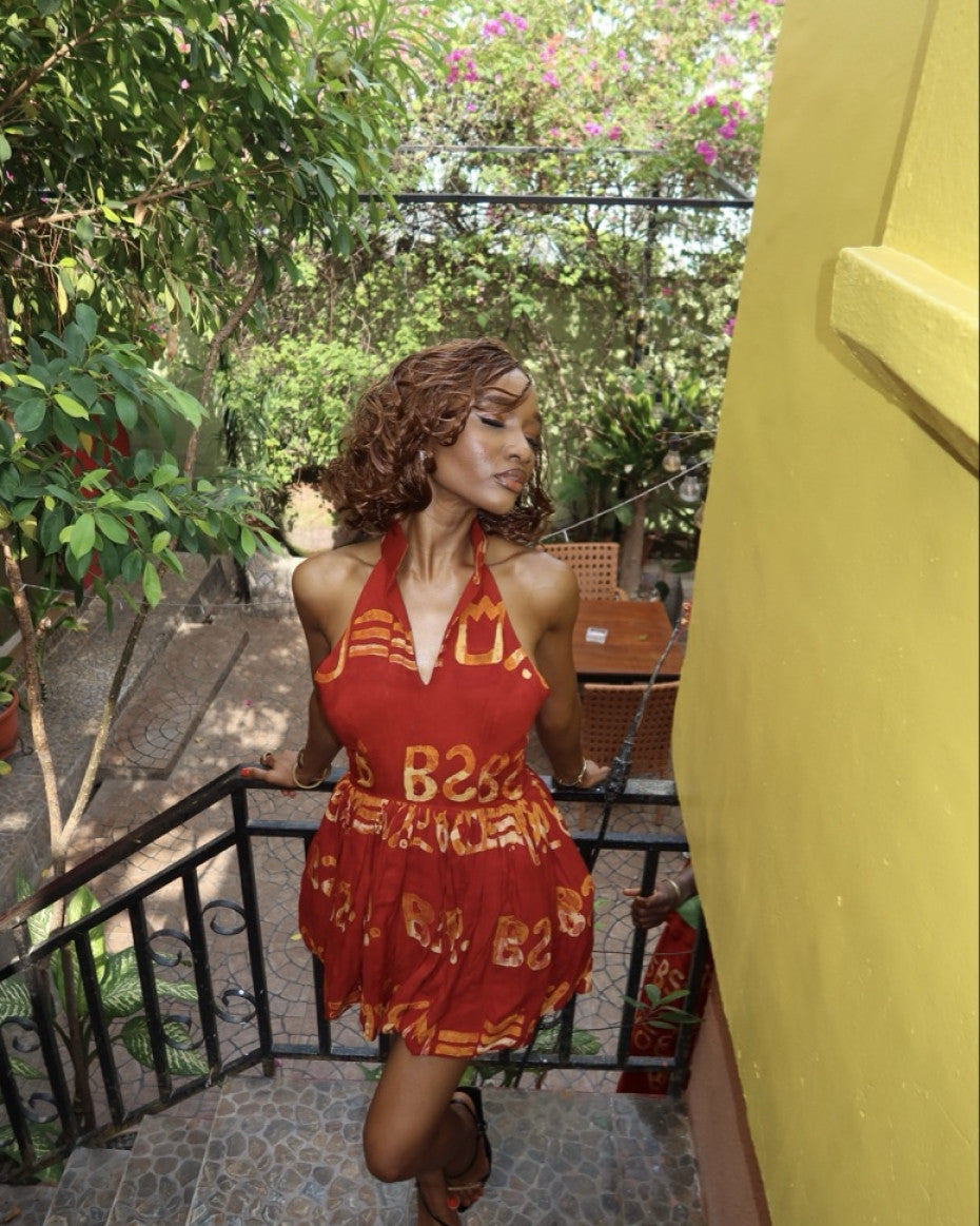 NSIBIDI DRESS - Red Variant