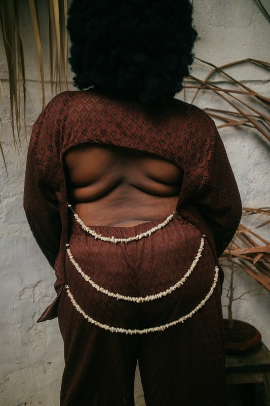 Azuka open back suit set