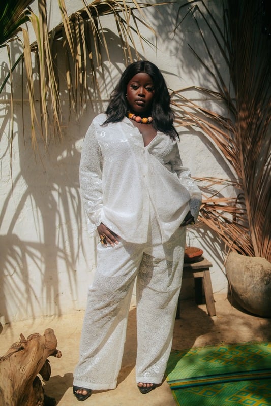 Azuka open back suit set