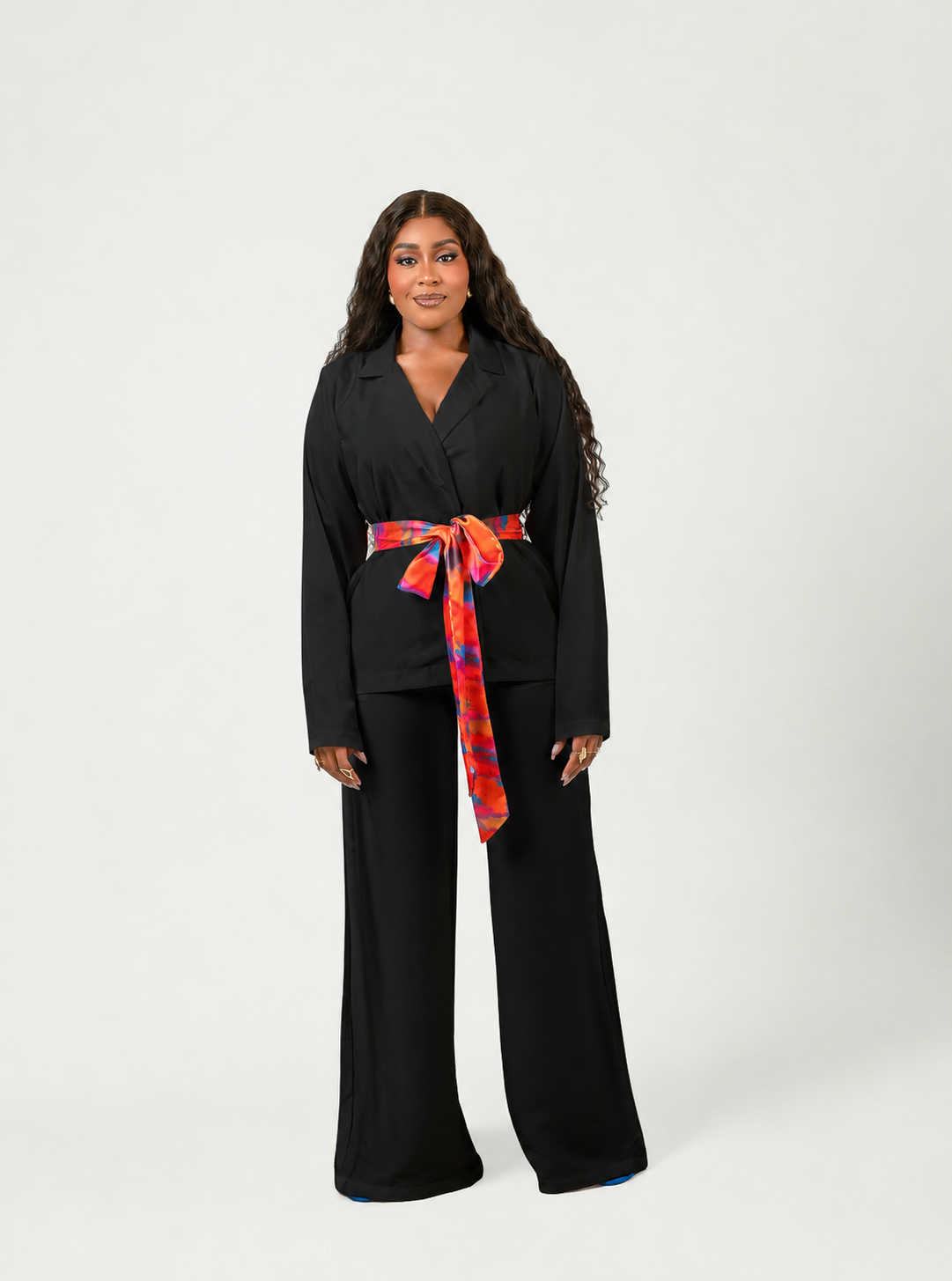 HALO PANT SET (PLAIN SET WITH PATTERN BELT)