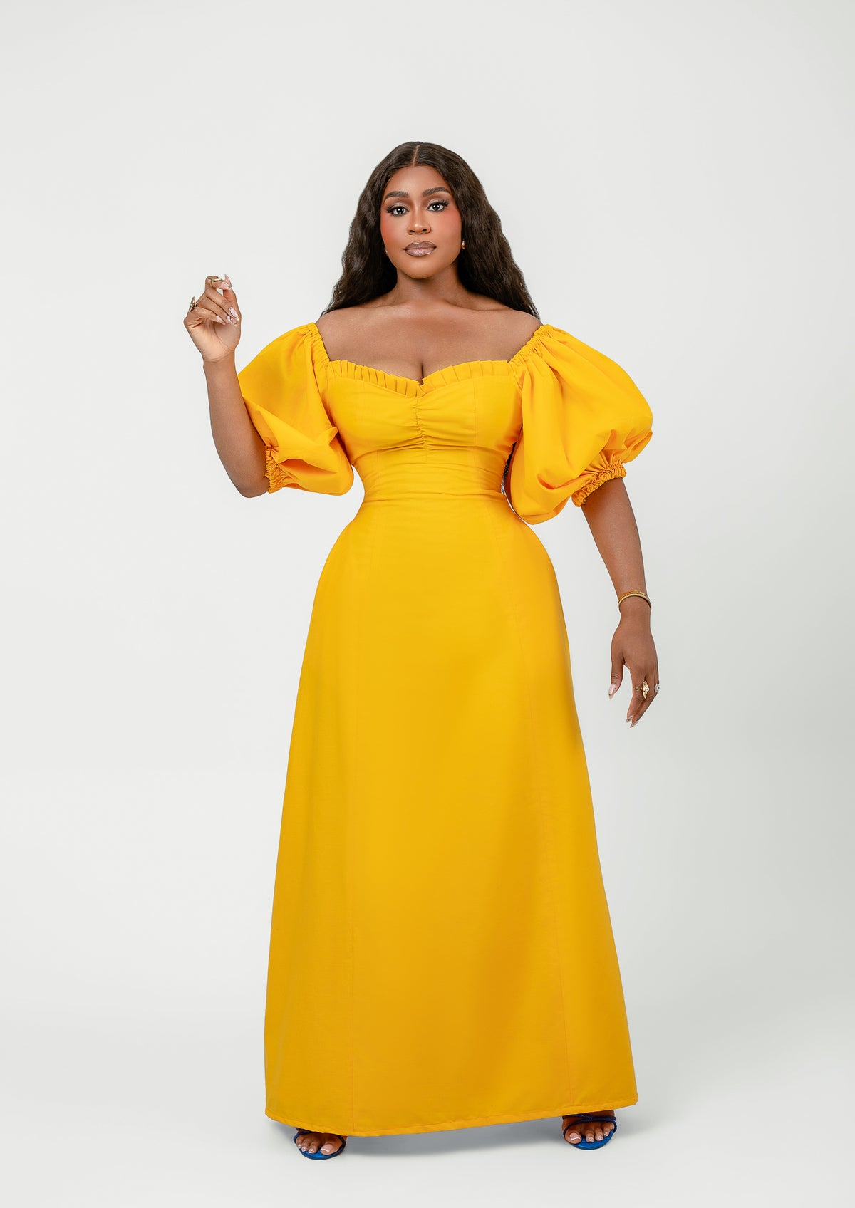 HONEY PUFF MAXI DRESS