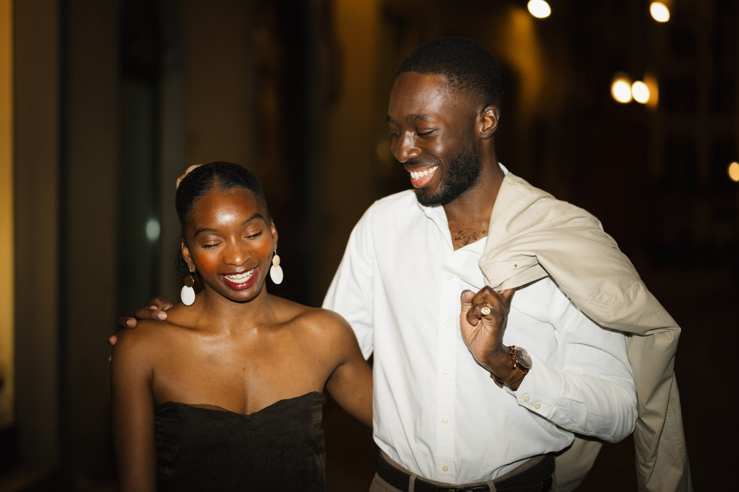 Founders of Kouture Paradise: Elado Osuobeni and Tele Lawal smilling together