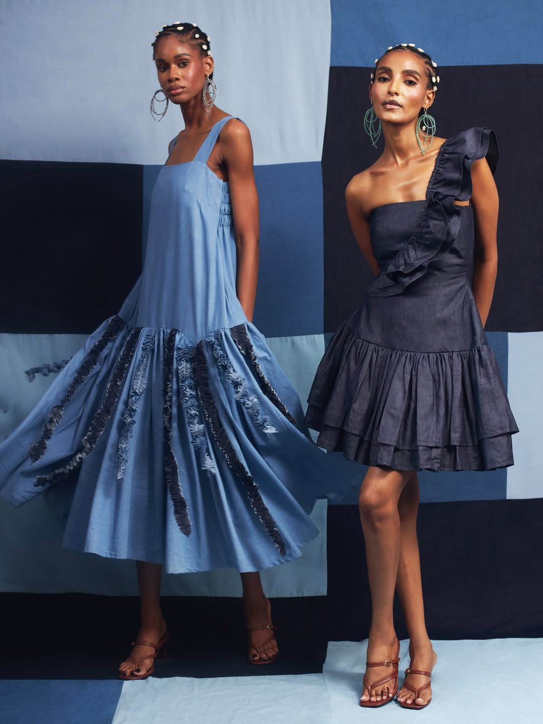 Hassana Mini Dress (Dark Blue)