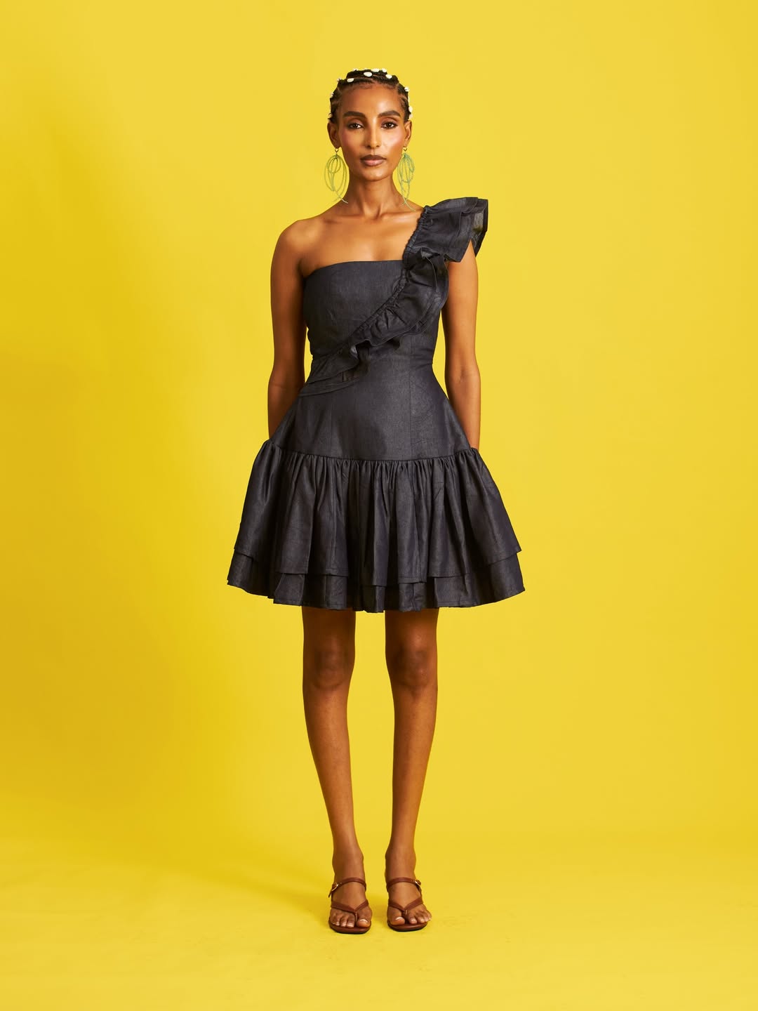 Hassana Mini Dress (Dark Blue)