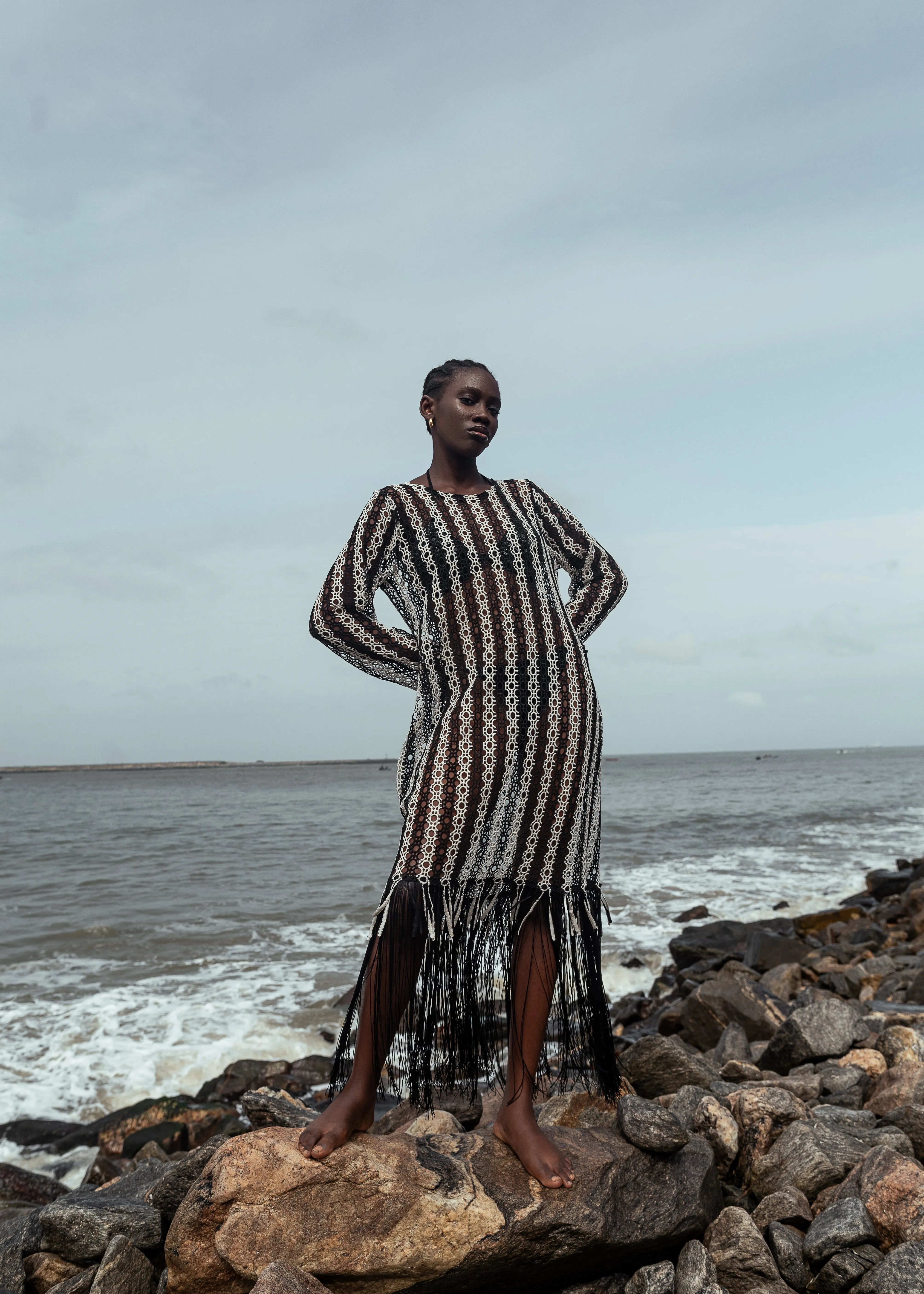 Net Tassel Dress