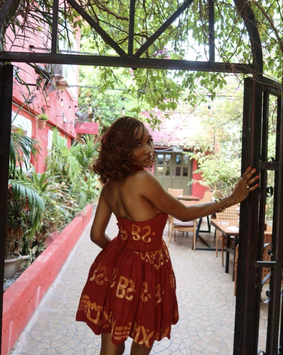 NSIBIDI DRESS - Red Variant