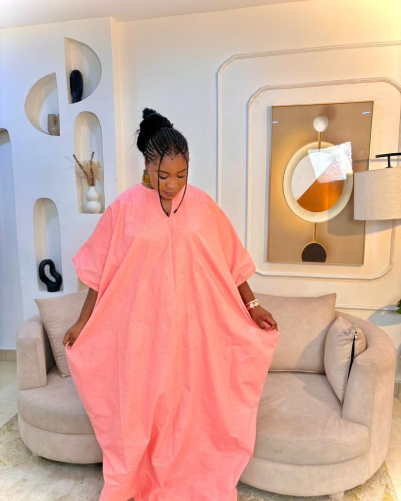 Peach Pique kaftan