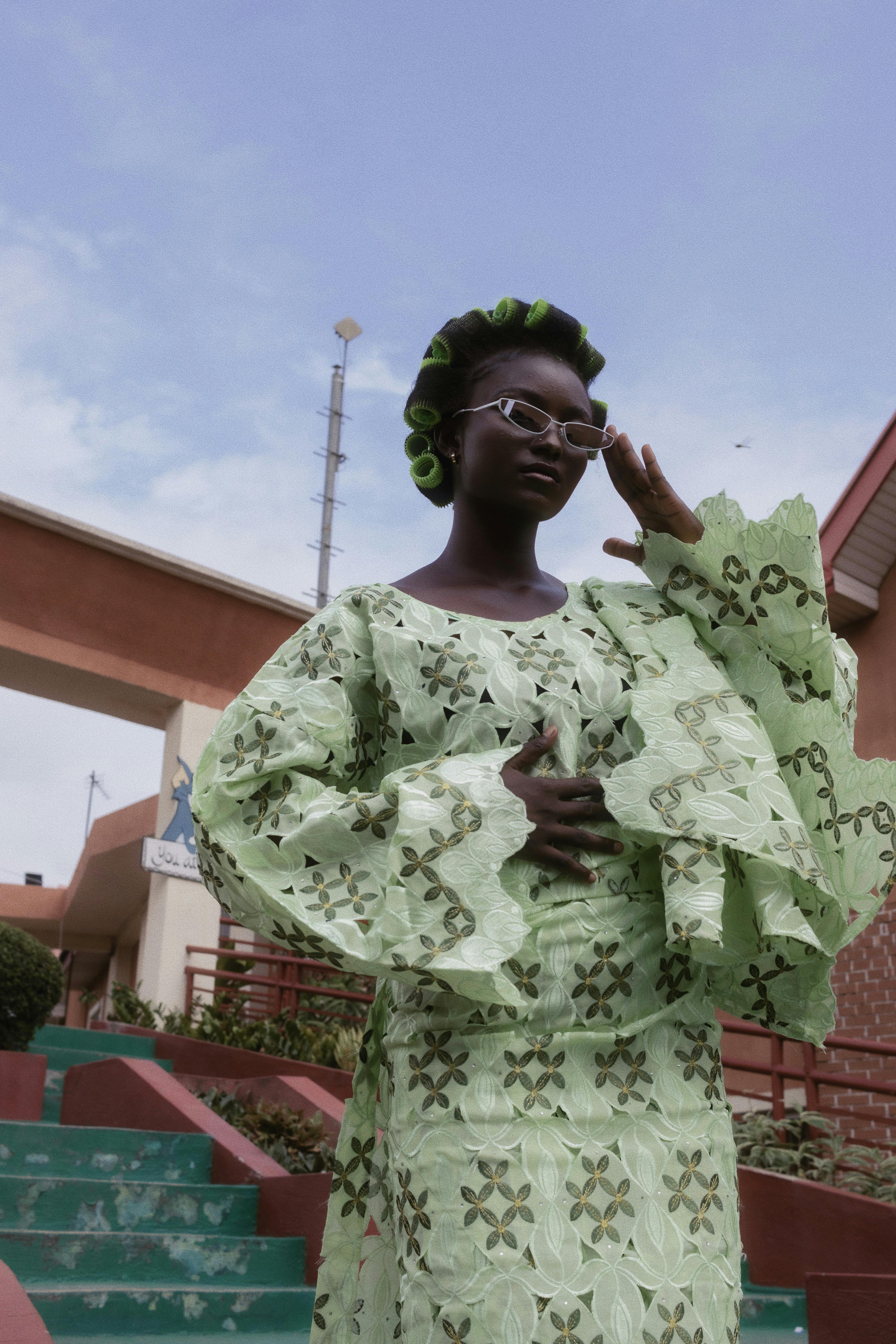 African Woman Dressed in contemporary High African Style and Fashion