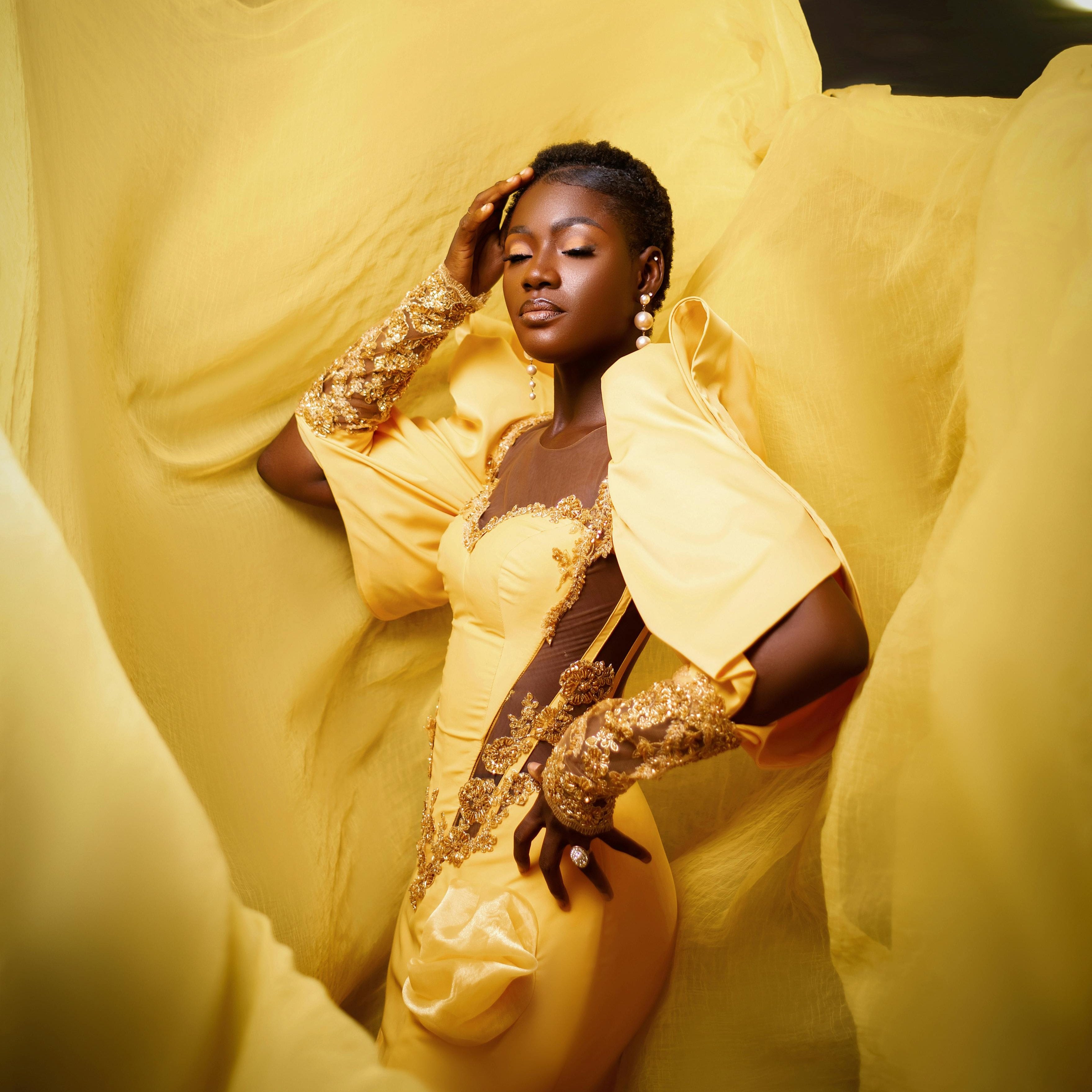 Woman Styled in trends latest in African fashion