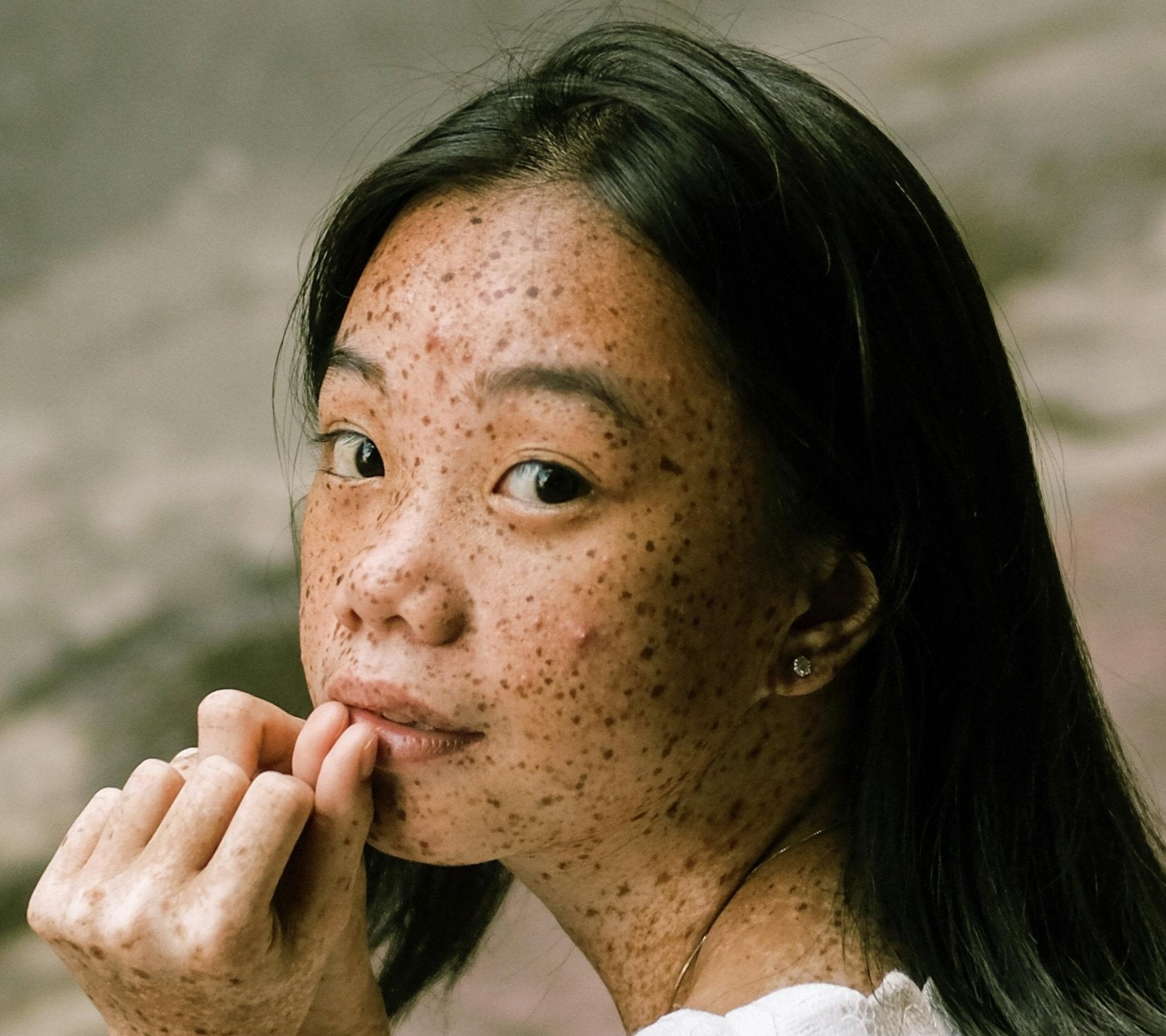 Beautiful Woman with freckles