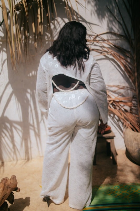Azuka open back suit set