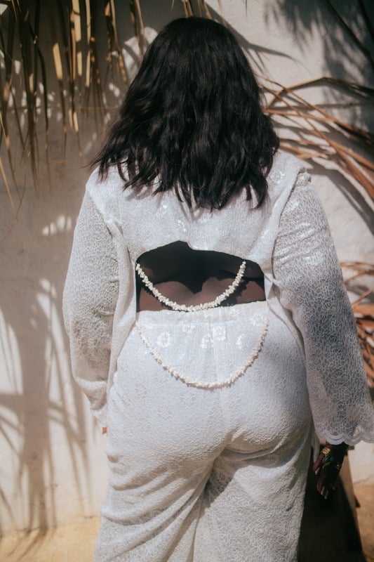 Azuka open back suit set