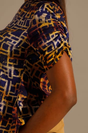 Adire top and shorts set