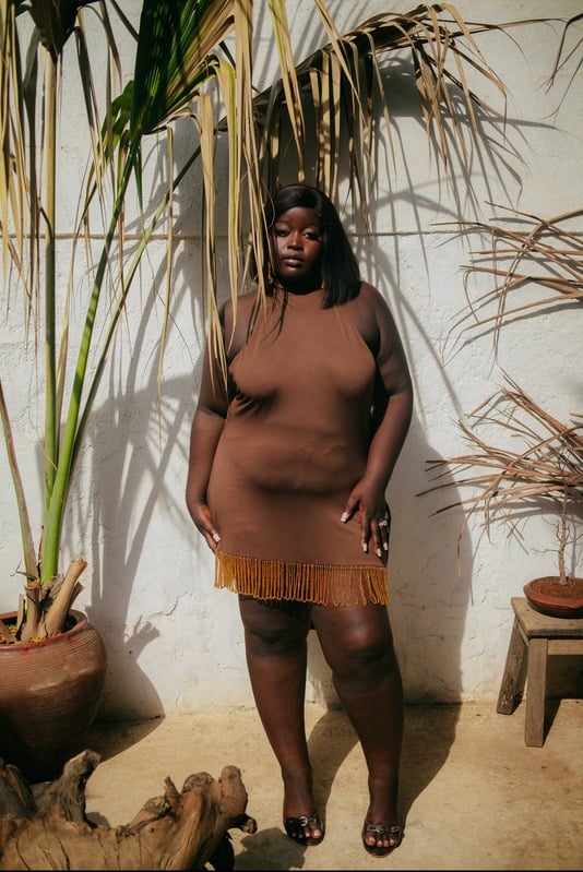 Ochoonma beaded dress.
