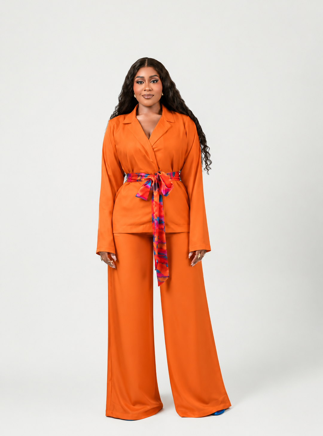 HALO PANT SET (PLAIN SET WITH PATTERN BELT)