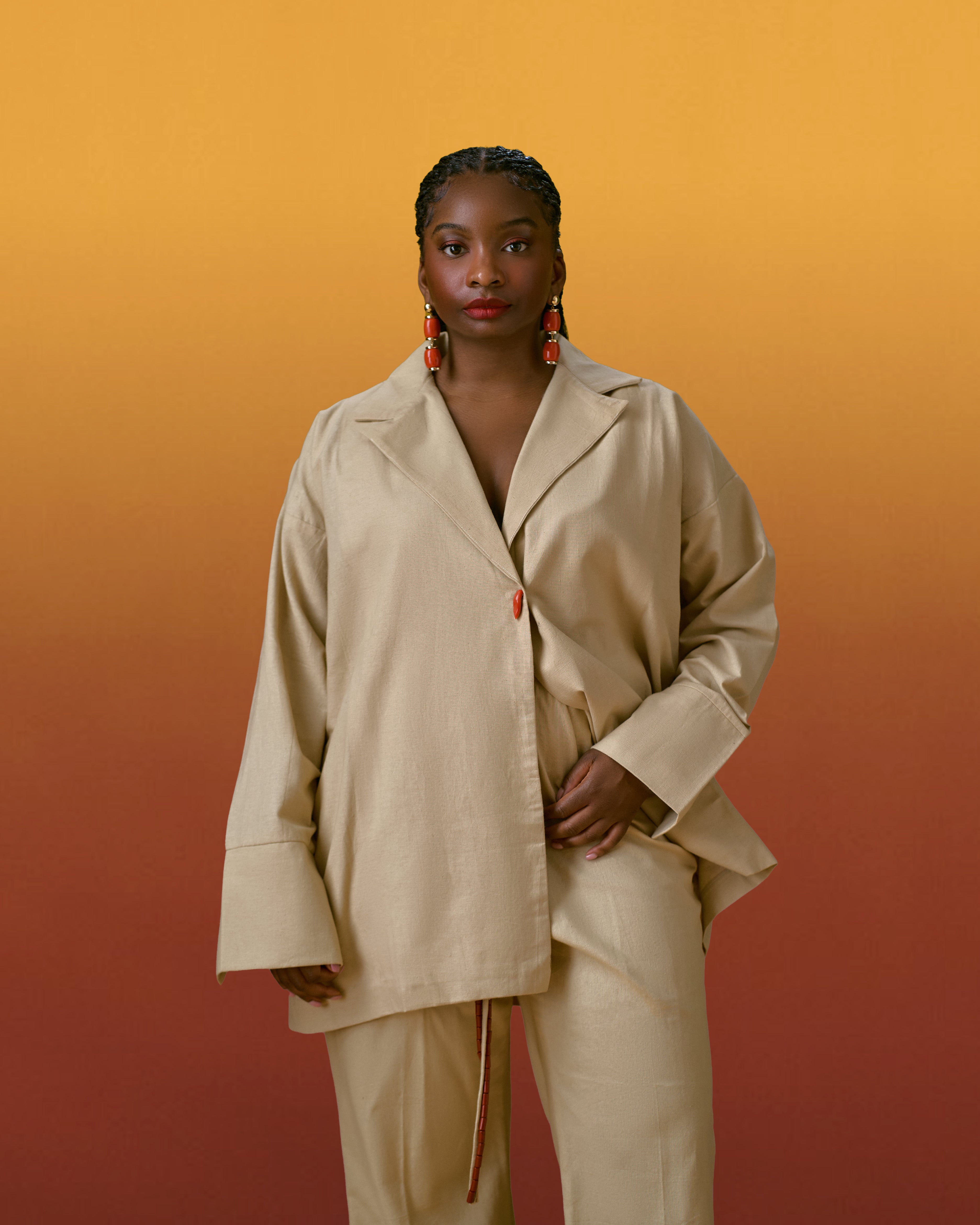 Soteria shirt with coral clasp