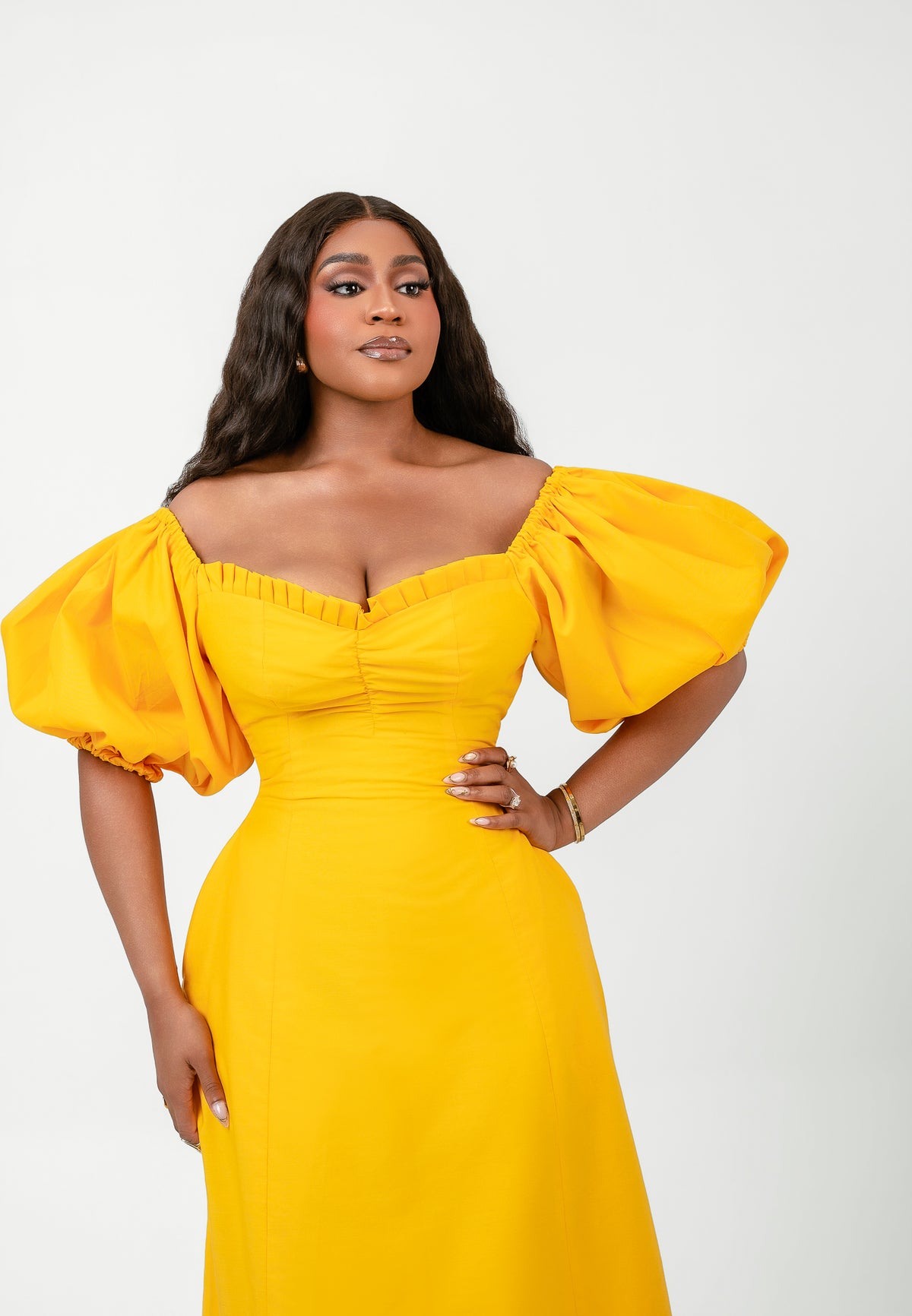 HONEY PUFF MAXI DRESS