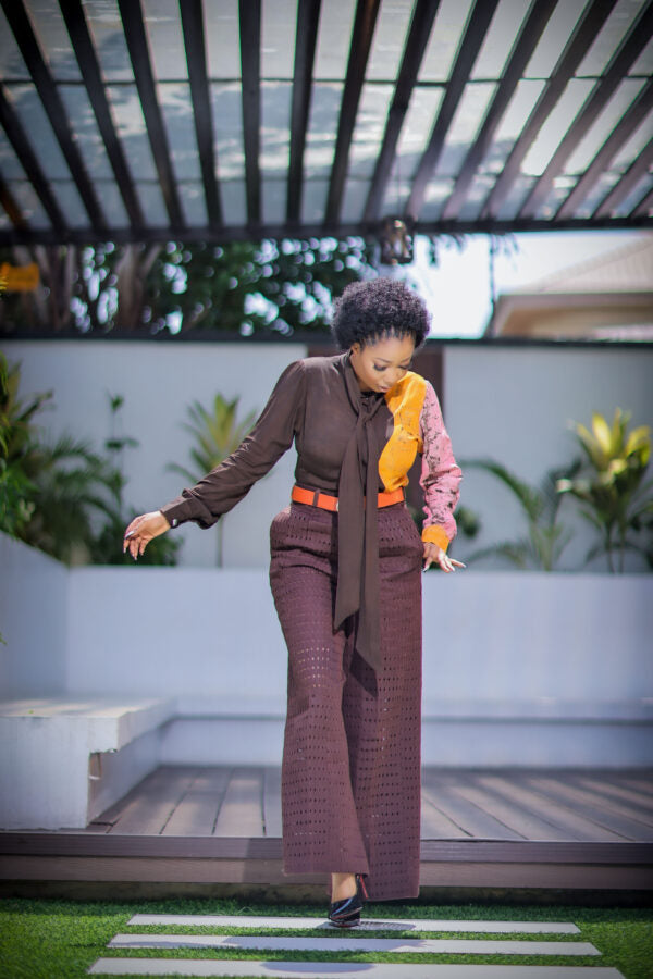 Koko jawu pant with Tie neck top