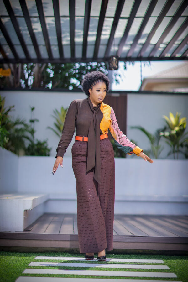 Koko jawu pant with Tie neck top