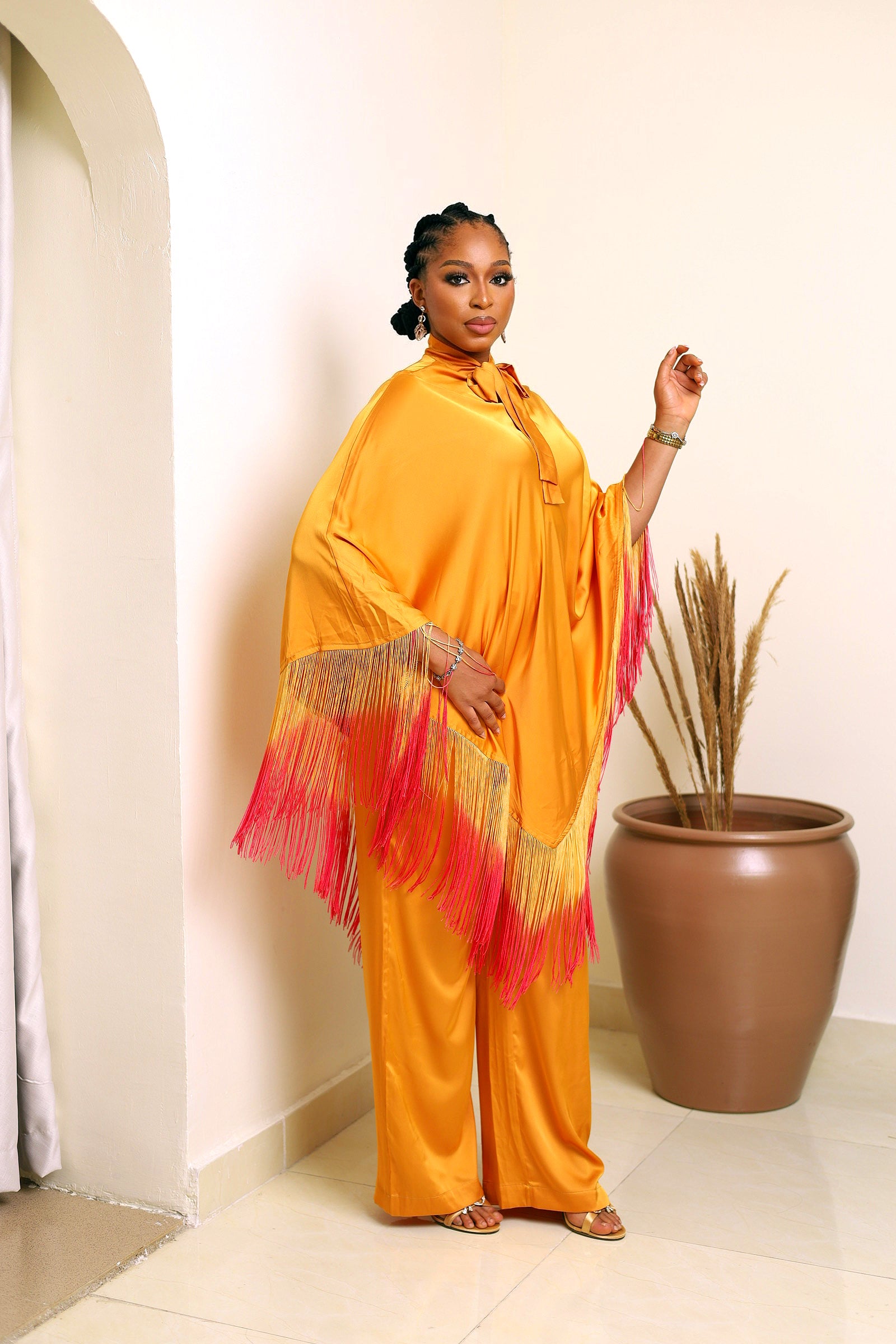 Tangerine Tassel Set