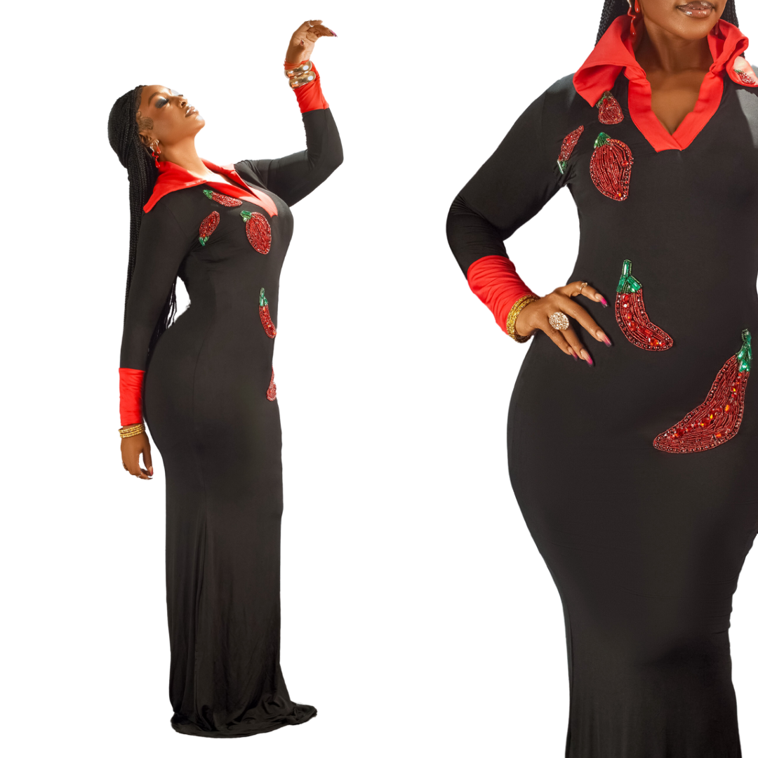 Rodo Maxi Beaded Dress