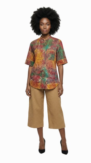 Adire Shirt and chino 3/4 pants