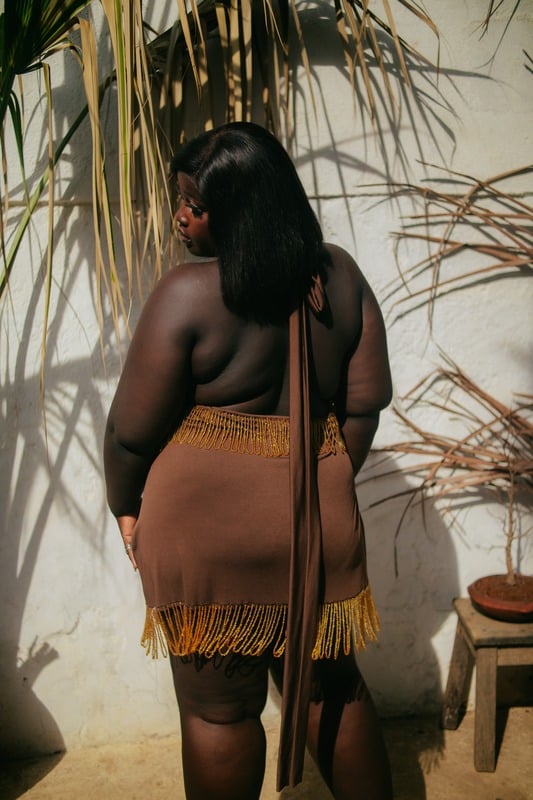 Ochoonma beaded dress.
