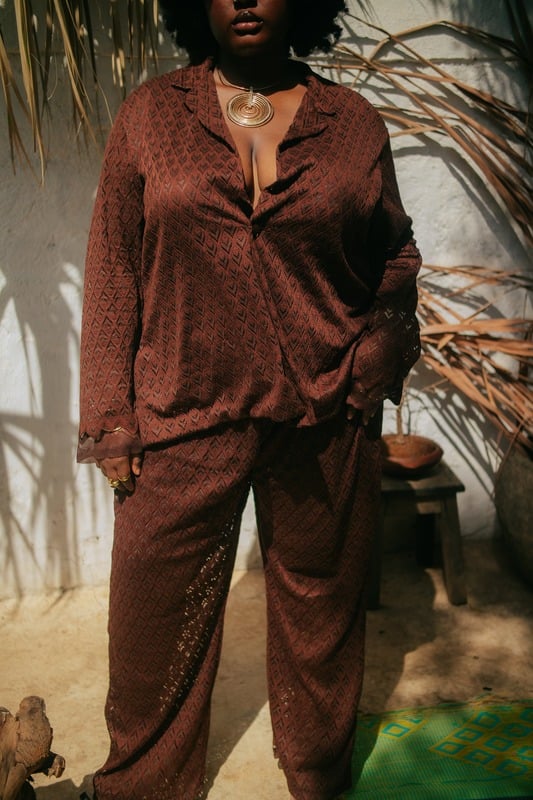 Azuka open back suit set