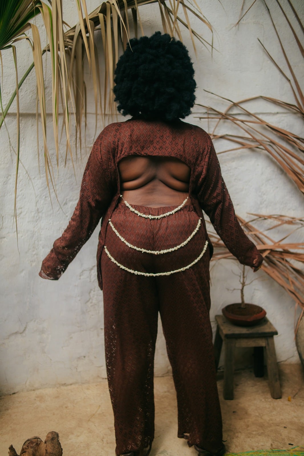 Azuka open back suit set