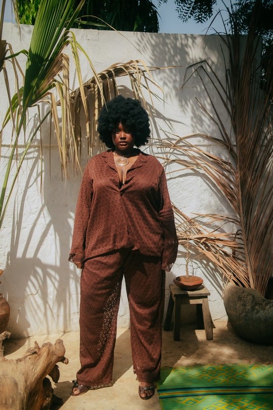 Azuka open back suit set