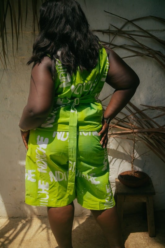 Agba set (waistcoat & jorts)