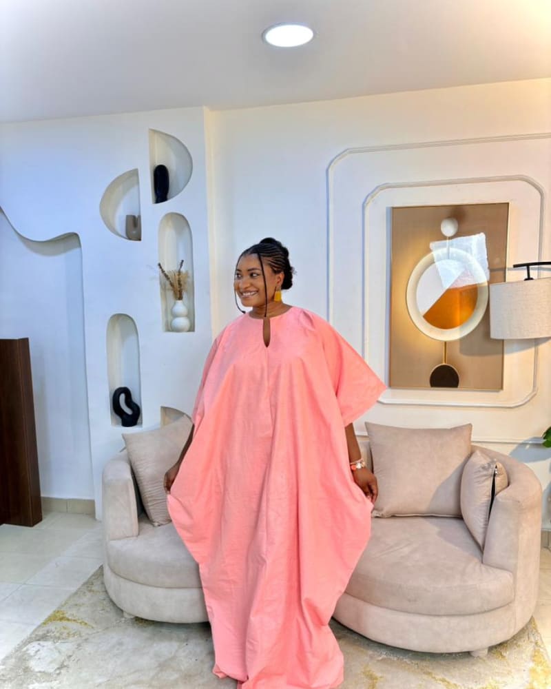 Peach Pique kaftan