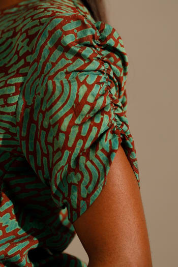 Adire top and shorts set